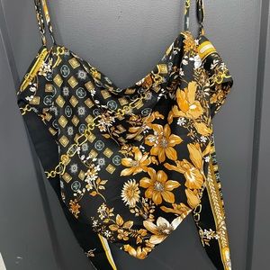 Princess Polly Black Scarf Top